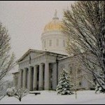 Statehouse in the winter